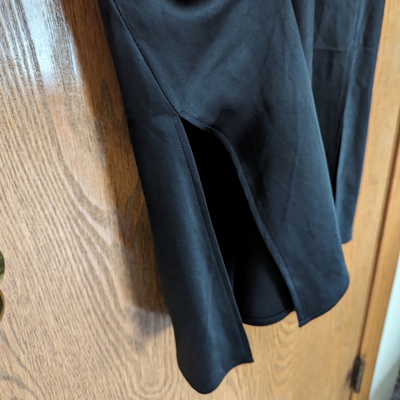 Express Silky Colorblock Strappy Dress, Black, Red and Purple- Size Small - Picture 8 of 13